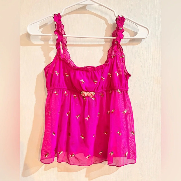 VENDOR ITEM : WILL NOT TAKE LESS Vintage Victoria’s Secret Y2K Cami Rose Tank - Picture 1 of 10